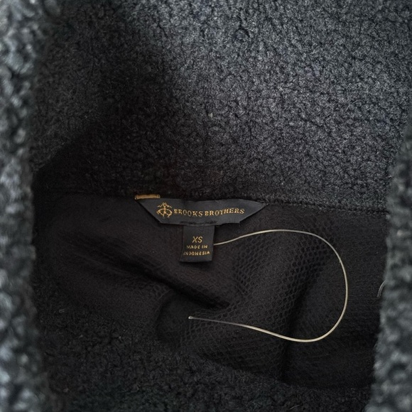 BROOKS BROTHERS,  ladies navy blue Teddy Fleece Funnel Neck pullover, XS - Picture 5 of 7